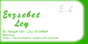 erzsebet ley business card